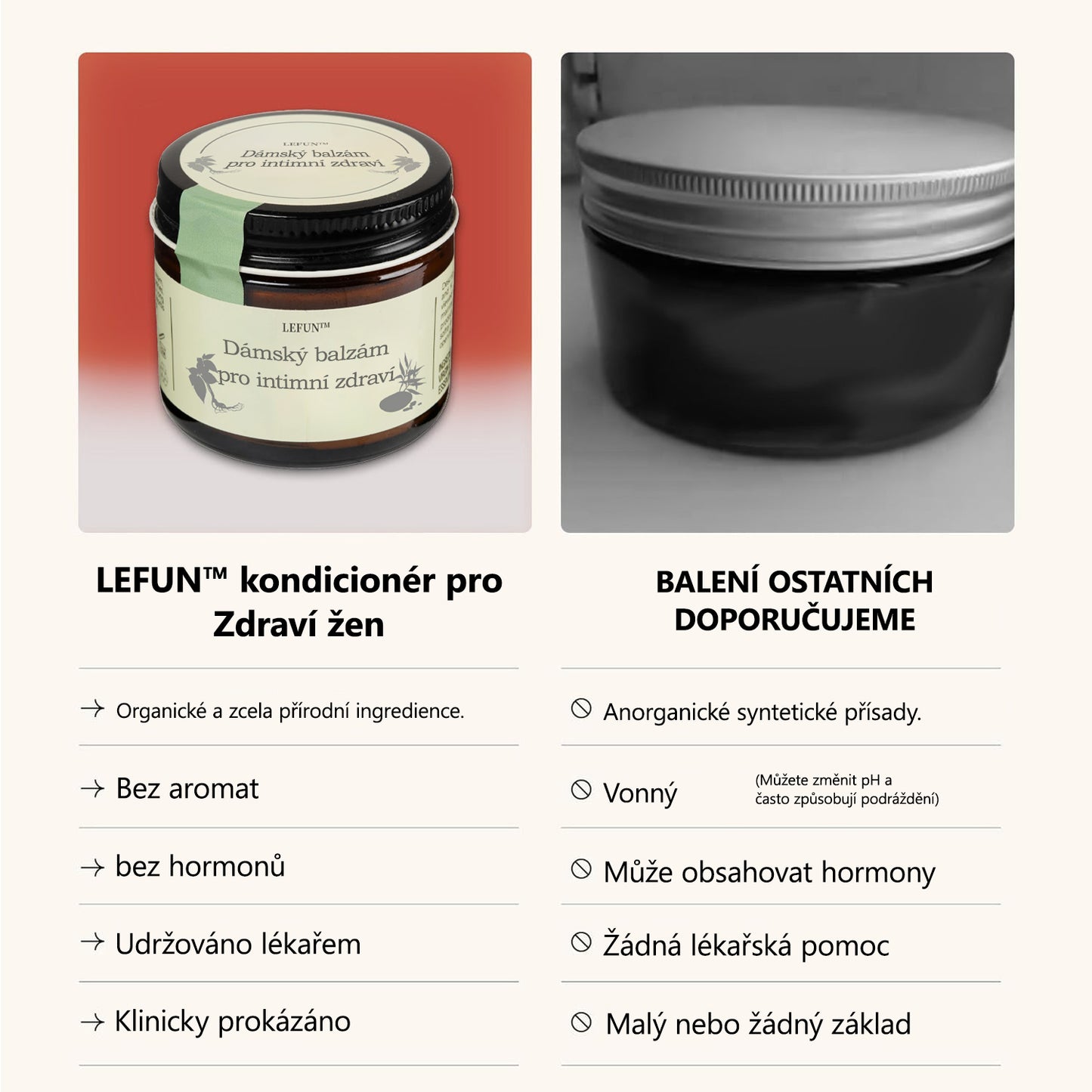 LEFUN™🎈Dámský balzám pro intimní zdraví -Podpora menopauzy, napnutí vagíny, zmírnění suchosti, svědění a podráždění – bez hormonů